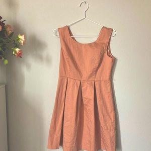 Peach wedding guest dress